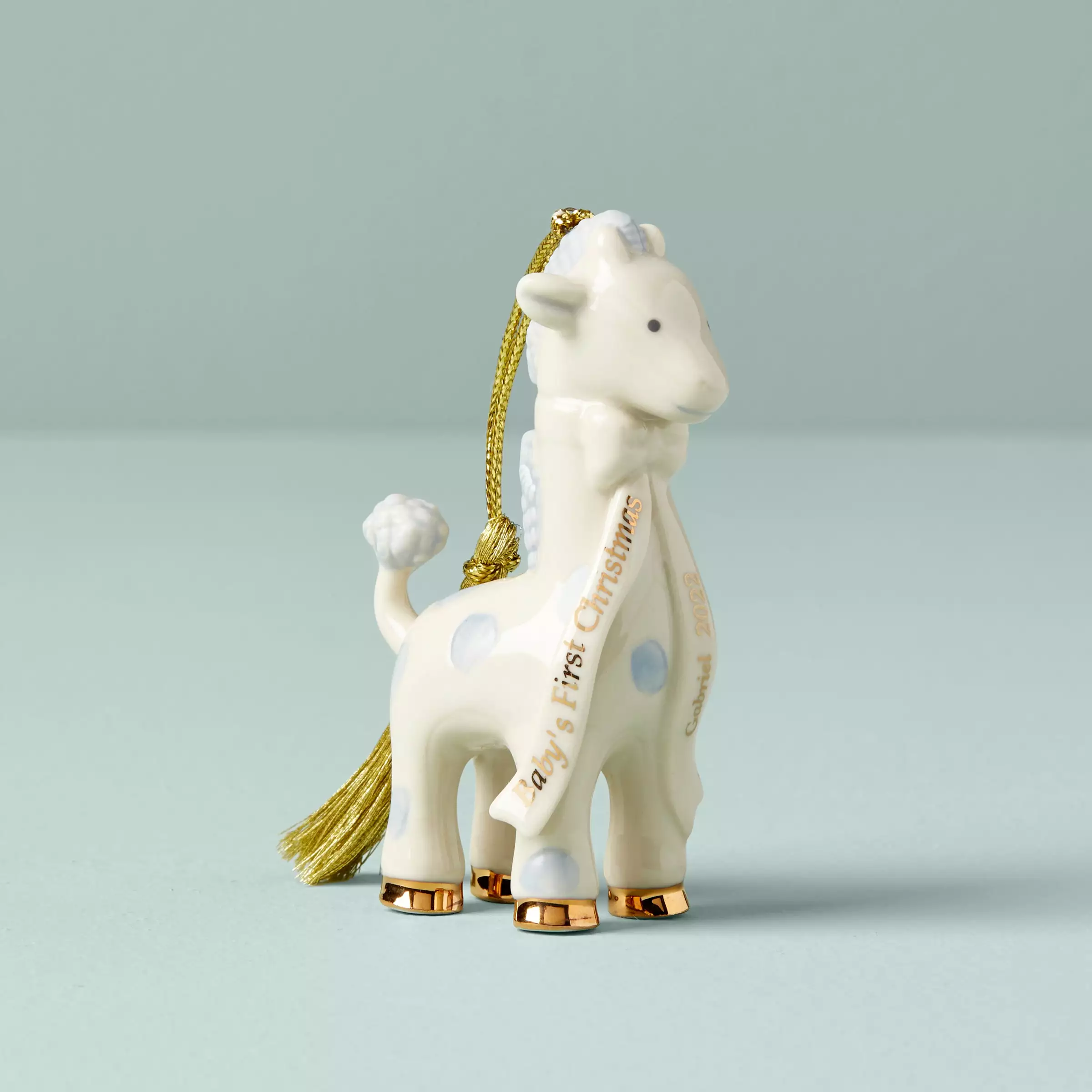 Lenox Baby' Ornament First Giraffe Christma Blue 4 Lenox Baby' Ornament First Giraffe Christma Blue - Image 2