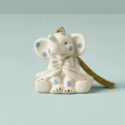 Lenox Baby' Ornament First Elephant Christma Blue