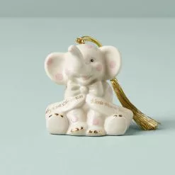 Lenox Baby' Ornament First Elephant Christma Pink