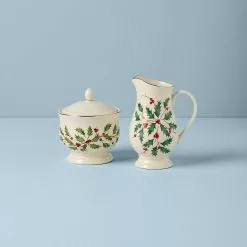 Lenox Set Sugar Creamer Holiday