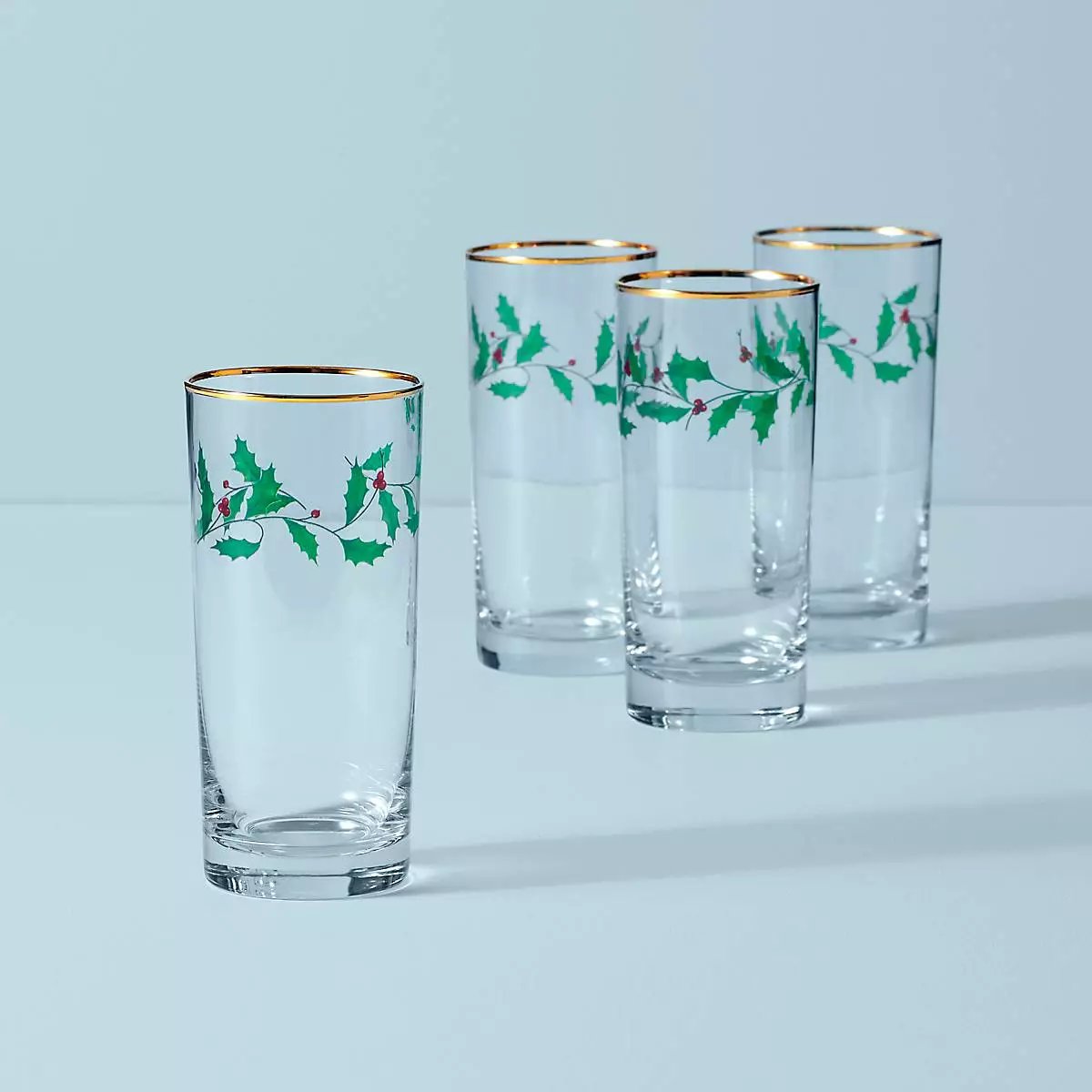Lenox Holiday™ 4-piece Highball Glass Set 3 Lenox Holiday™ 4-piece Highball Glass Set