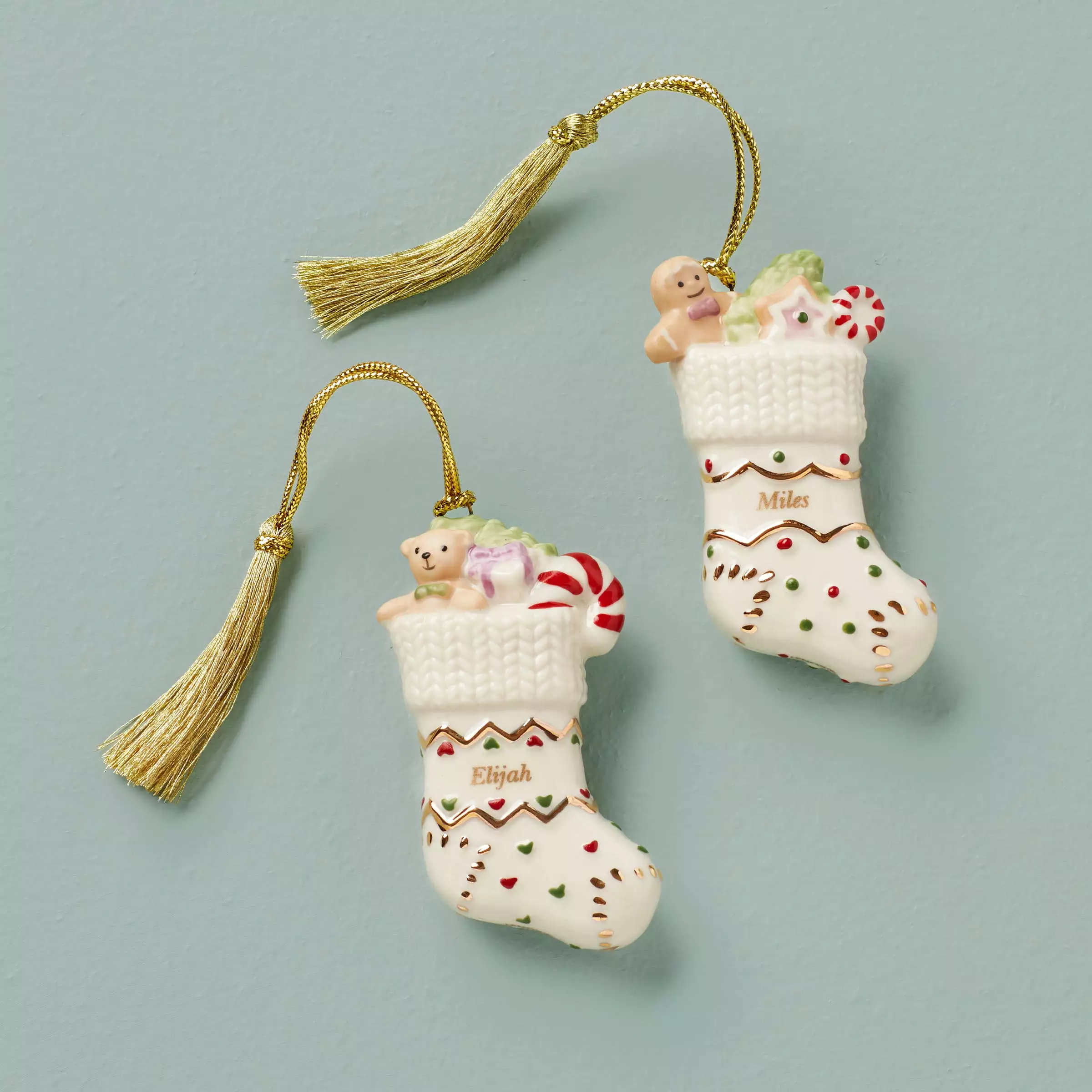 Lenox Forever Friend Set Ornament Stocking 2-Piece 3 Lenox Forever Friend Set Ornament Stocking 2-Piece