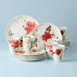 Lenox Set Dinnerware 18-Piece Butterfly Meadow Holiday