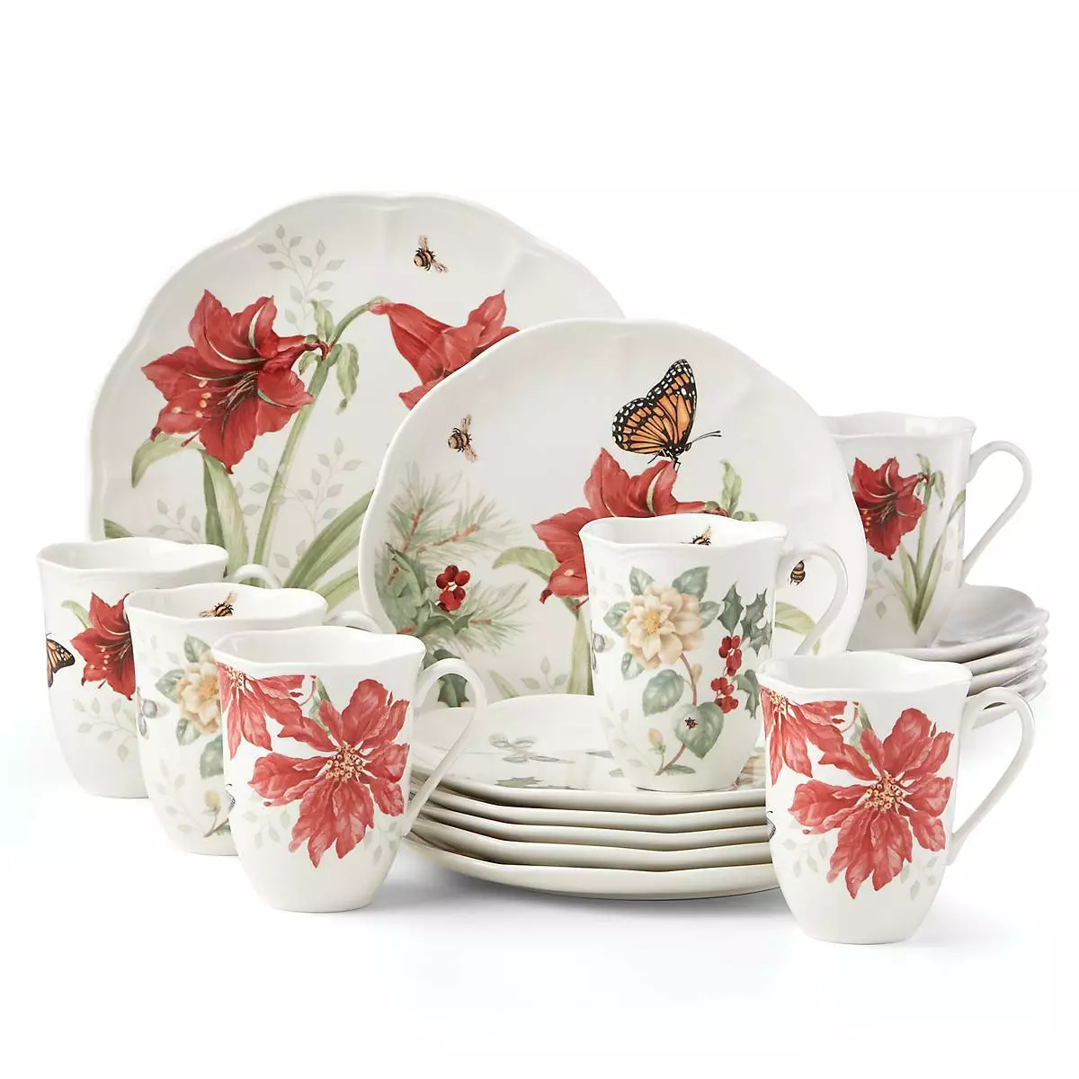 Lenox Set Dinnerware 18-Piece Butterfly Meadow Holiday 3 Lenox Set Dinnerware 18-Piece Butterfly Meadow Holiday - Image 2