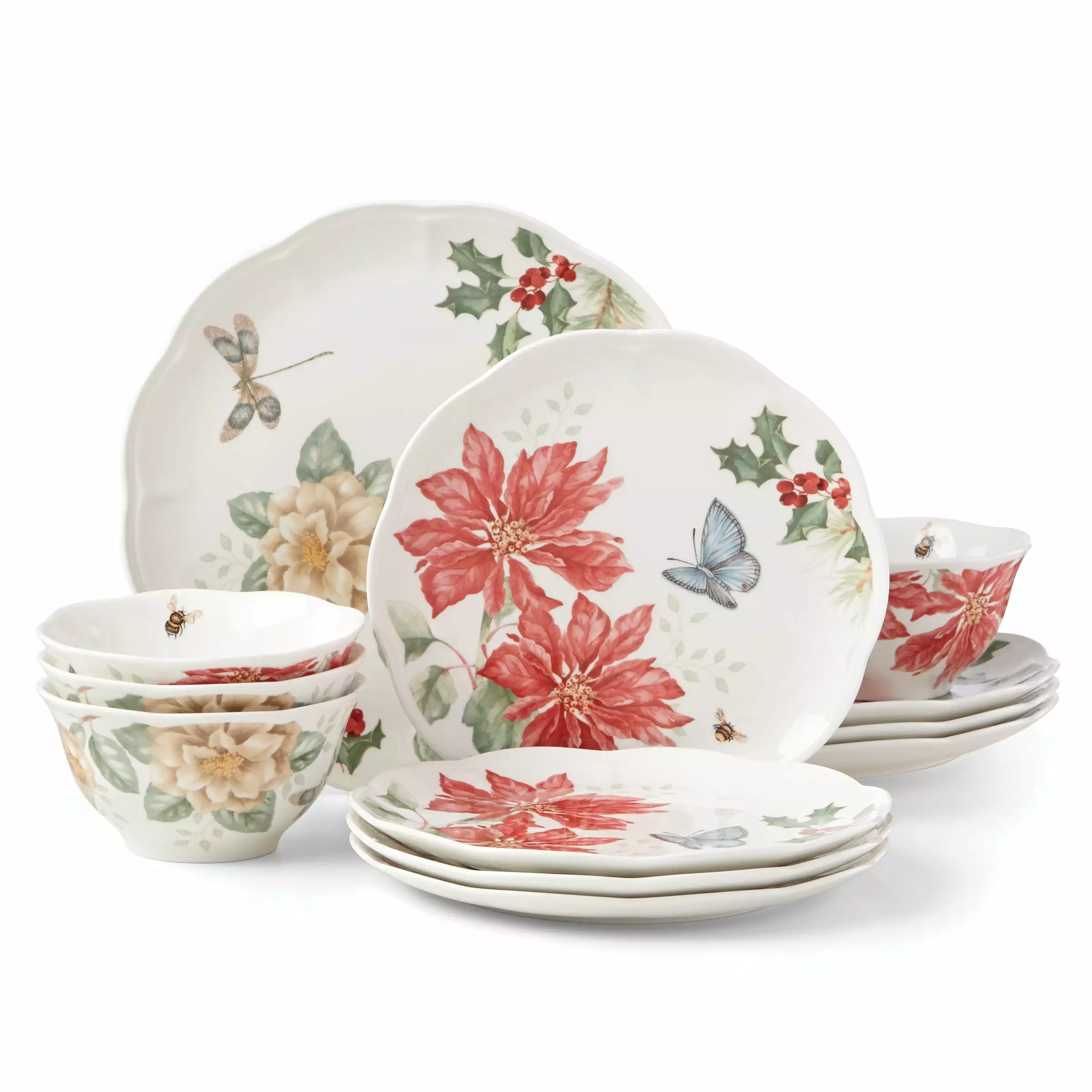 Lenox Set Dinnerware Butterfly Meadow 12-Piece Holiday 4 Lenox Set Dinnerware Butterfly Meadow 12-Piece Holiday - Image 2