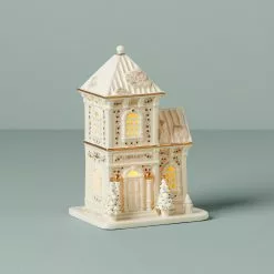 Lenox Mistletoe Park Figurine Light-Up Library