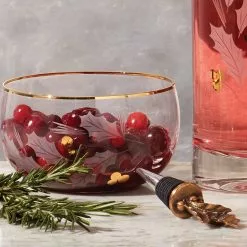 Lenox Holiday™ Gold Glass Nut Bowl -Lenox The Christmas Shop Sales 886858 w1