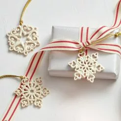 Lenox Set Ornament Mini 3-Piece Snowflake -Lenox The Christmas Shop Sales 888922 w2