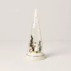 Lenox Cone Glas Magic Light-Up Sledding Merry Snowman
