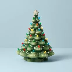 Lenox Figurine Treasured Tradition Light-Up Tree Green