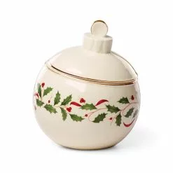 Lenox Candy Jar Holiday -Lenox The Christmas Shop Sales 890765 wHR
