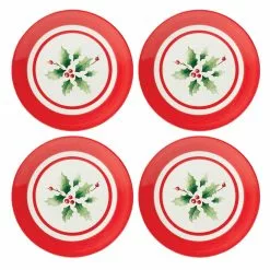 Lenox Set Dessert Stripe Plate 4-Piece Handpaint Holiday 7 Lenox Set Dessert Stripe Plate 4-Piece Handpaint Holiday -Lenox The Christmas Shop Sales 890771 wHR