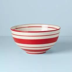 Lenox Bowl Holiday Stripe Handpaint Mixing