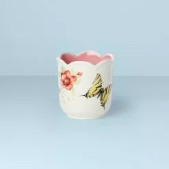 Lenox Candle Scalloped Citru Butterfly Meadow Pink