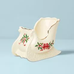 Lenox Bowl Centerpiece Holiday Sleigh