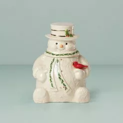 Lenox Cookie Jar Happy Holly Day Snowman