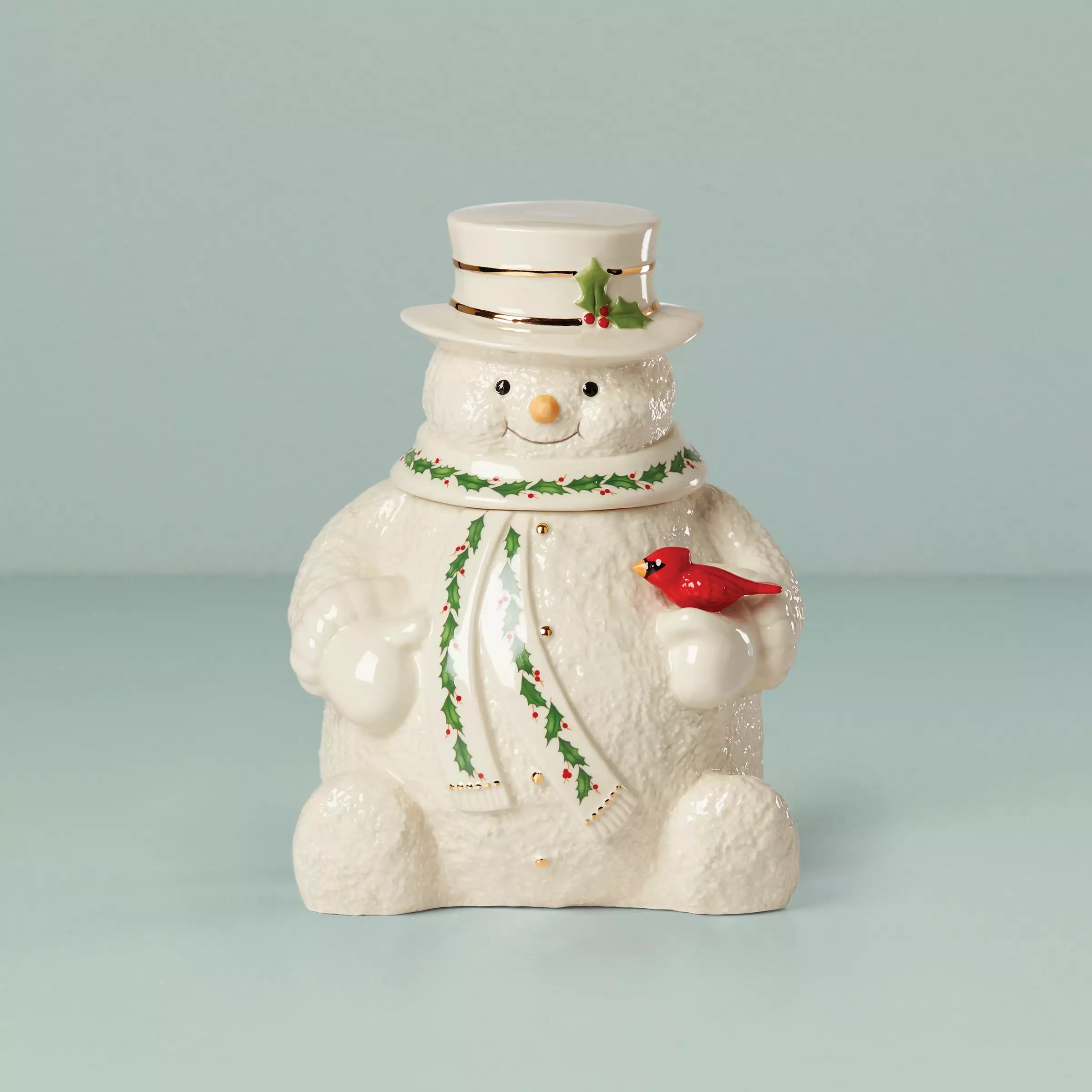 Lenox Cookie Jar Happy Holly Day Snowman 3 Lenox Cookie Jar Happy Holly Day Snowman