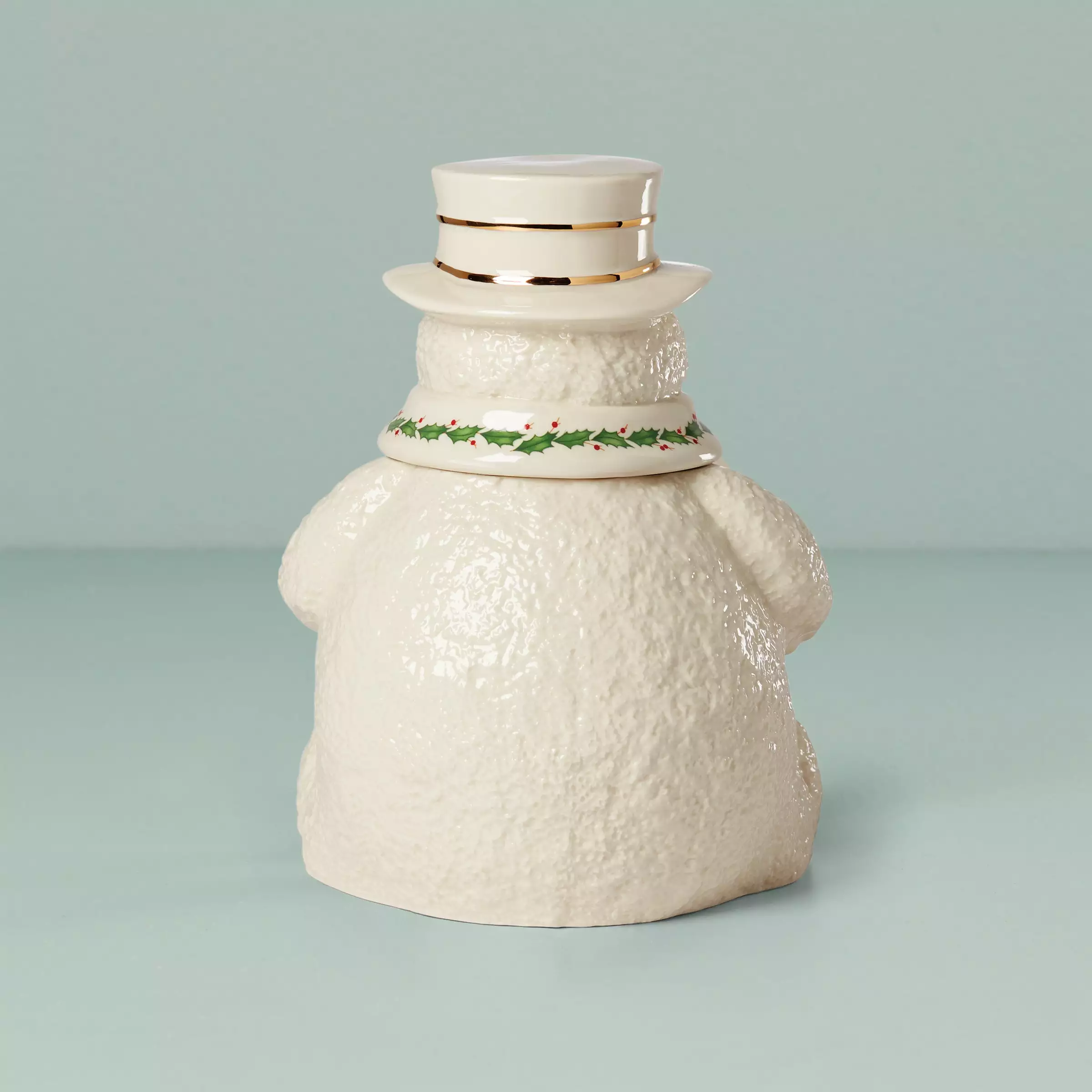 Lenox Cookie Jar Happy Holly Day Snowman 4 Lenox Cookie Jar Happy Holly Day Snowman - Image 2