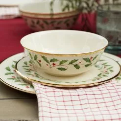 Lenox Set Bowl Plate 12-Piece Holiday -Lenox The Christmas Shop Sales 893172 877880 894303 894304 894333 893875 893877 LHOL 22 FEA 12