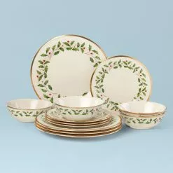Lenox Set Bowl Plate 12-Piece Holiday