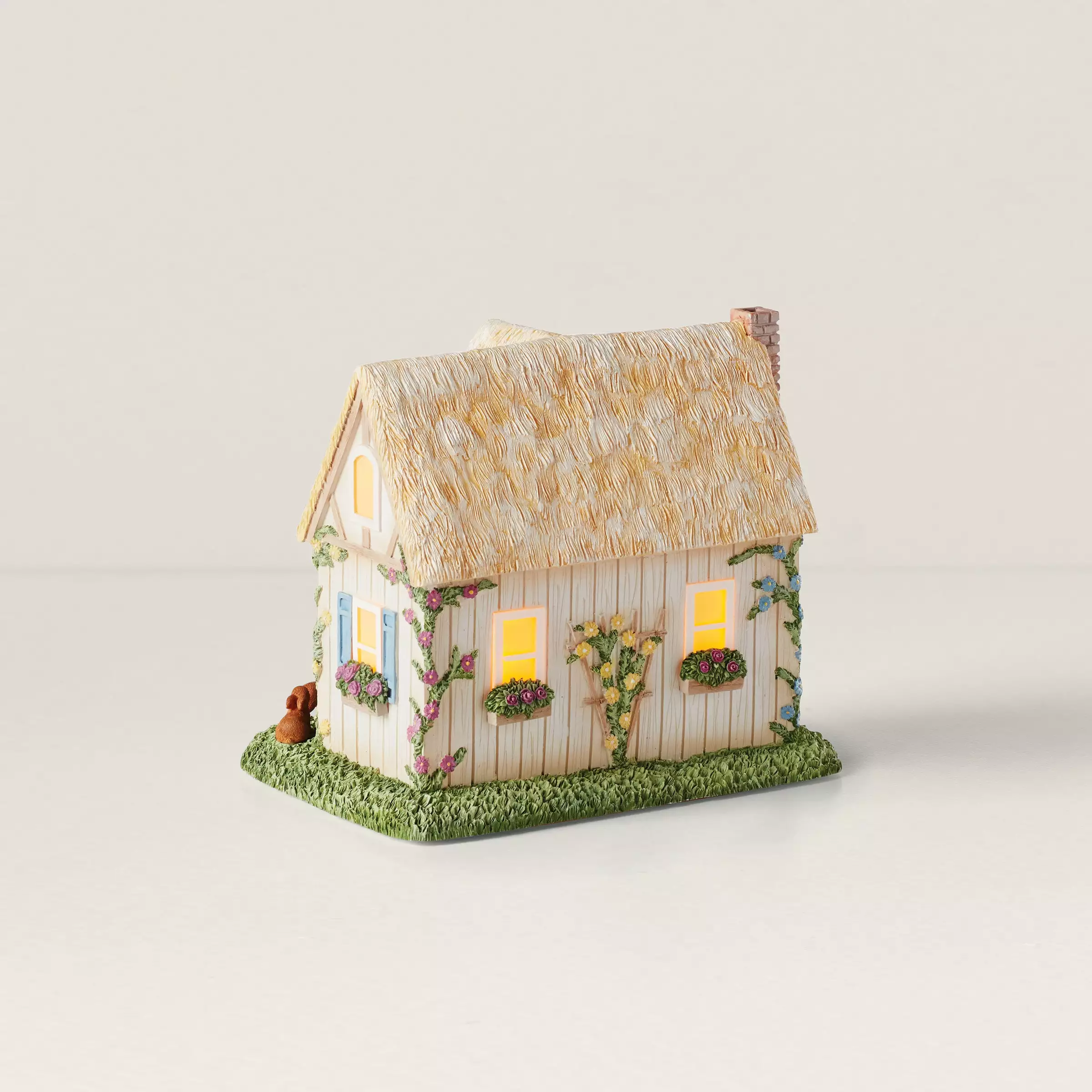 Lenox Figurine Light-Up Floral Cottage Easter 4 Lenox Figurine Light-Up Floral Cottage Easter - Image 2