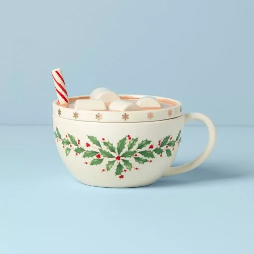Lenox Cocoa Candy Dish Mug Holiday Covered -Lenox The Christmas Shop Sales 893489 w10