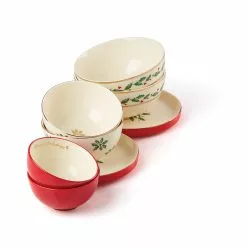 Lenox Set Dinnerware Luna 8-Piece Holiday Nesting -Lenox The Christmas Shop Sales 893494 w12