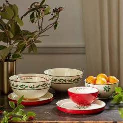 Lenox Set Dinnerware Luna 8-Piece Holiday Nesting -Lenox The Christmas Shop Sales 893494 w21