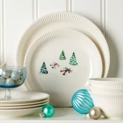 Lenox Set Profile Plate Snow Day 4-Piece Dinner -Lenox The Christmas Shop Sales 893508 w11