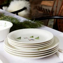 Lenox Set Profile Plate Snow Day 4-Piece Dinner -Lenox The Christmas Shop Sales 893508 w13