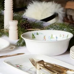 Lenox Profile Bowl Serving Snow Day -Lenox The Christmas Shop Sales 893509 w12