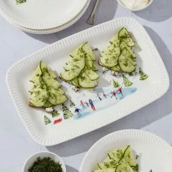 Lenox Platter Profile Snow Day -Lenox The Christmas Shop Sales 893510 w11