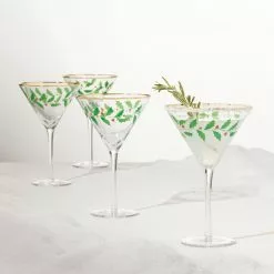 Lenox Set Martini Glas 4-Piece Holiday -Lenox The Christmas Shop Sales 893570 LHOL 22 FEA 1