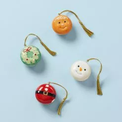 Lenox Set Ornament Macaron 4-Piece Character Christma