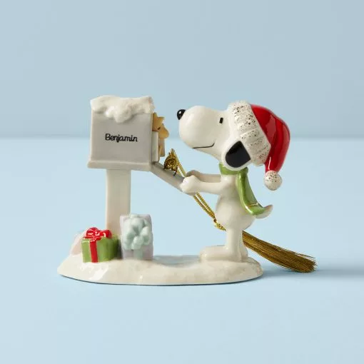 Lenox Snoopy' Santa Ornament Letter -Lenox The Christmas Shop Sales 893628 W11 1