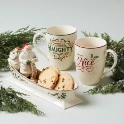 Lenox Set Mug Nice Naughty Holiday -Lenox The Christmas Shop Sales 894182 w12