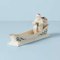 Lenox Tray Santa'S Sleigh Cracker Holiday