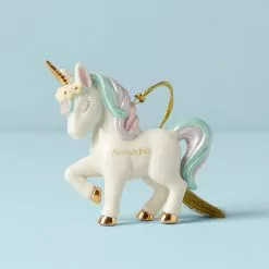 Lenox Ornament Prancing Personalized Unicorn