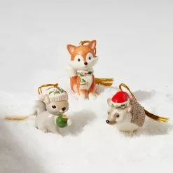 Lenox Woodland Friend Set Ornaments, 3 -Lenox The Christmas Shop Sales 894192 LHOL 22 FEA 1