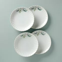 Lenox Set Plates, Perle Berry 4 Dinner French