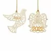 Lenox Ornaments, S/2 Pierced Angel Dove 2022