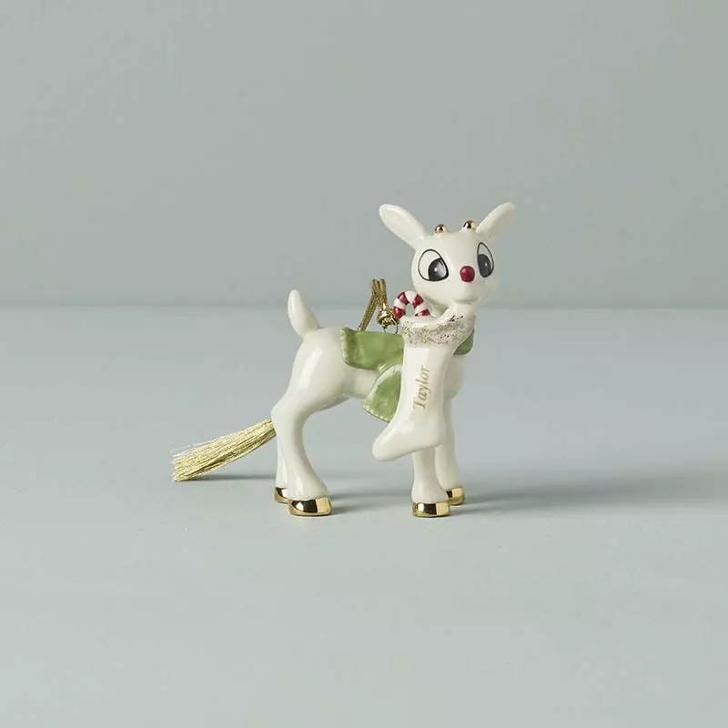 Lenox Rudolph'S Surprise Stocking Ornament 3 Lenox Rudolph'S Surprise Stocking Ornament